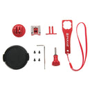PULUZ Housing Shell CNC Aluminum Alloy Protective Cage Kit with Metal Wrench & Lens Cap & Screw & Tripod Adapter for GoPro HERO5 Session /HERO4 Session /HERO Session(Red)