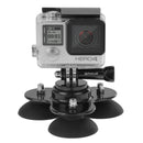 PULUZ Triangle Suction Cup Mount with Screw for GoPro HERO10 Black / HERO9 Black / HERO8 Black / HERO7 /6 /5 /5 Session /4 Session /4 /3+ /3 /2 /1, Xiaoyi and Other Action Cameras(Black)