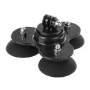 PULUZ Triangle Suction Cup Mount with Screw for GoPro HERO10 Black / HERO9 Black / HERO8 Black / HERO7 /6 /5 /5 Session /4 Session /4 /3+ /3 /2 /1, Xiaoyi and Other Action Cameras(Black)