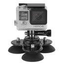 PULUZ Triangle Suction Cup Mount with Screw for GoPro HERO10 Black / HERO9 Black / HERO8 Black / HERO7 /6 /5 /5 Session /4 Session /4 /3+ /3 /2 /1, Xiaoyi and Other Action Cameras(Black)