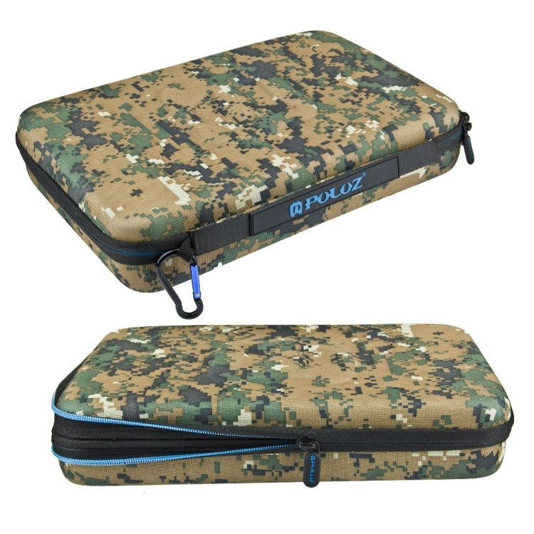 PULUZ Camouflage Pattern Waterproof Carrying and Travel Case for GoPro HERO10 Black / HERO9 Black / HERO8 Black /7 /6 /5 /4 /3+ /3 /2 /1, DJI Osmo Action and other Sport Cameras Accessories, Large Size: 32cm x 22cm x 7cm