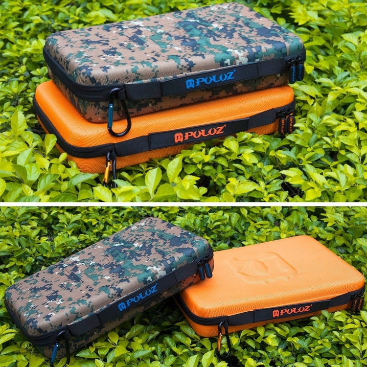 PULUZ Camouflage Pattern Waterproof Carrying and Travel Case for GoPro HERO10 Black / HERO9 Black / HERO8 Black /7 /6 /5 /4 /3+ /3 /2 /1, DJI Osmo Action and other Sport Cameras Accessories, Large Size: 32cm x 22cm x 7cm