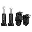 PULUZ Adjustable 3-Way Pivot Arm with 2 Long Screws for PULUZ Action Sports Cameras Jaws Flex Clamp Mount for GoPro HERO10 Black / HERO9 Black / HERO8 Black /7 /6 /5 /5 Session /4 Session /4 /3+ /3 /2 /1, DJI Osmo Action, Xiaoyi and Other Action Cameras