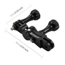 PULUZ CNC Aluminum Ball Joint Mount with 2 Long Screws for GoPro HERO10 Black / HERO9 Black / HERO8 Black /7 /6 /5 /5 Session /4 Session /4 /3+ /3 /2 /1, DJI Osmo Action, Xiaoyi and Other Action Cameras(Black)