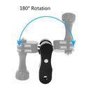 PULUZ CNC Aluminum Ball Joint Mount with 2 Long Screws for GoPro HERO10 Black / HERO9 Black / HERO8 Black /7 /6 /5 /5 Session /4 Session /4 /3+ /3 /2 /1, DJI Osmo Action, Xiaoyi and Other Action Cameras(Black)