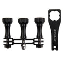 PULUZ CNC Aluminum Multi-functional Connection Mount with 3 Long Screws & Wrench for GoPro HERO10 Black / HERO9 Black / HERO8 Black /7 /6 /5 /5 Session /4 Session /4 /3+ /3 /2 /1, DJI Osmo Action, Xiaoyi and Other Action Cameras(Black)