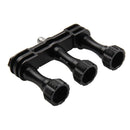 PULUZ CNC Aluminum Multi-functional Connection Mount with 3 Long Screws & Wrench for GoPro HERO10 Black / HERO9 Black / HERO8 Black /7 /6 /5 /5 Session /4 Session /4 /3+ /3 /2 /1, DJI Osmo Action, Xiaoyi and Other Action Cameras(Black)