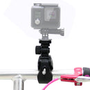 PULUZ Motorcycle Bicycle Handlebar Holder with Tripod Mount & Screw for GoPro HERO10 Black / HERO9 Black / HERO8 Black /7 /6 /5 /5 Session /4 Session /4 /3+ /3 /2 /1, DJI Osmo Action, Xiaoyi and Other Action Cameras(Black)