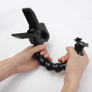 PULUZ Action Sports Cameras Jaws Flex Clamp Mount for GoPro HERO10 Black / HERO9 Black / HERO8 Black /7 /6 /5 /5 Session /4 Session /4 /3+ /3 /2 /1, DJI Osmo Action, Xiaoyi and Other Action Cameras