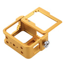 PULUZ Housing Shell CNC Aluminum Alloy Protective Cage with Insurance Frame & 52mm UV Lens for GoPro HERO(2018) /7 Black /6 /5(Gold)