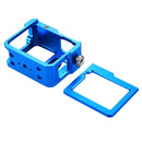 PULUZ Housing Shell CNC Aluminum Alloy Protective Cage with Insurance Frame & 52mm UV Lens for GoPro HERO(2018) /7 Black /6 /5(Blue)
