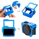 PULUZ Housing Shell CNC Aluminum Alloy Protective Cage with Insurance Frame & 52mm UV Lens for GoPro HERO(2018) /7 Black /6 /5(Blue)