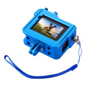 PULUZ Housing Shell CNC Aluminum Alloy Protective Cage with Insurance Frame & 52mm UV Lens for GoPro HERO(2018) /7 Black /6 /5(Blue)