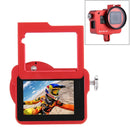 PULUZ Housing Shell CNC Aluminum Alloy Protective Cage with Insurance Frame & 52mm UV Lens for GoPro HERO(2018) /7 Black /6 /5(Red)