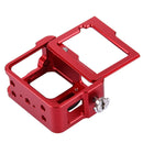 PULUZ Housing Shell CNC Aluminum Alloy Protective Cage with Insurance Frame & 52mm UV Lens for GoPro HERO(2018) /7 Black /6 /5(Red)