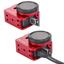 PULUZ Housing Shell CNC Aluminum Alloy Protective Cage with Insurance Frame & 52mm UV Lens for GoPro HERO(2018) /7 Black /6 /5(Red)
