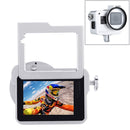 PULUZ Housing Shell CNC Aluminum Alloy Protective Cage with Insurance Frame & 52mm UV Lens for GoPro HERO(2018) /7 Black /6 /5(Silver)