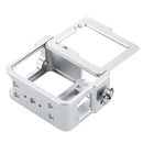 PULUZ Housing Shell CNC Aluminum Alloy Protective Cage with Insurance Frame & 52mm UV Lens for GoPro HERO(2018) /7 Black /6 /5(Silver)