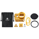 PULUZ Housing Shell CNC Aluminum Alloy Protective Cage with 52mm UV Lens for GoPro HERO(2018) /7 Black /6 /5(Gold)