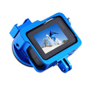 PULUZ Housing Shell CNC Aluminum Alloy Protective Cage with 52mm UV Lens for GoPro HERO(2018) /7 Black /6 /5(Blue)