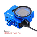 PULUZ Housing Shell CNC Aluminum Alloy Protective Cage with 52mm UV Lens for GoPro HERO(2018) /7 Black /6 /5(Blue)