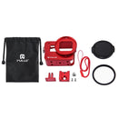 PULUZ Housing Shell CNC Aluminum Alloy Protective Cage with 52mm UV Lens for GoPro HERO(2018) /7 Black /6 /5(Red)