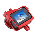 PULUZ Housing Shell CNC Aluminum Alloy Protective Cage with 52mm UV Lens for GoPro HERO(2018) /7 Black /6 /5(Red)