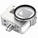 PULUZ Housing Shell CNC Aluminum Alloy Protective Cage with 52mm UV Lens for GoPro HERO(2018) /7 Black /6 /5(Silver)