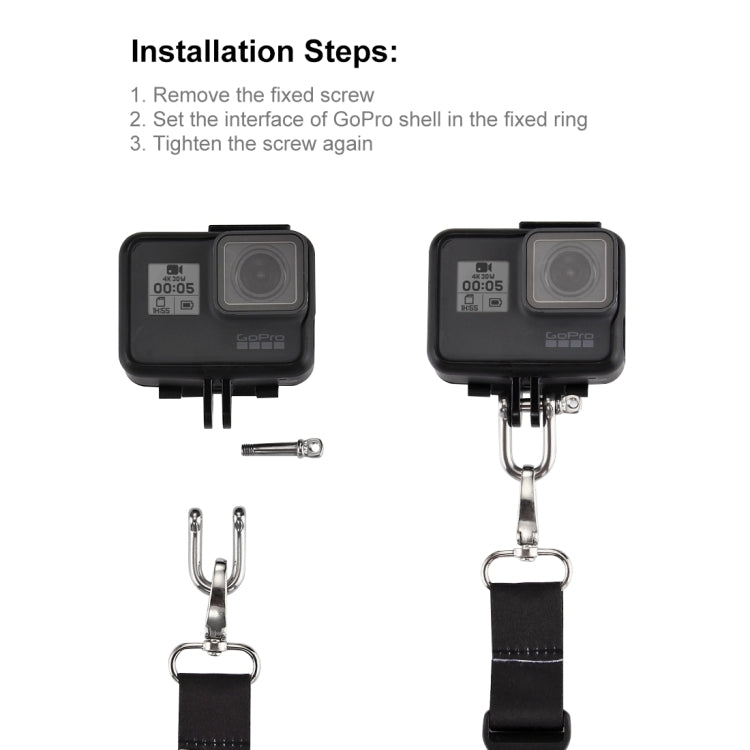 PULUZ 60cm Detachable Long Neck Strap Lanyard Sling for GoPro NEW HERO /HERO7 /6 /5 /5 Session /4 Session /4 /3+ /3 /2 /1, DJI Osmo Action, Xiaoyi and Other Action Cameras