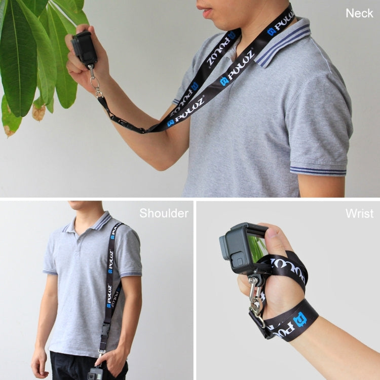 PULUZ 60cm Detachable Long Neck Strap Lanyard Sling for GoPro NEW HERO /HERO7 /6 /5 /5 Session /4 Session /4 /3+ /3 /2 /1, DJI Osmo Action, Xiaoyi and Other Action Cameras