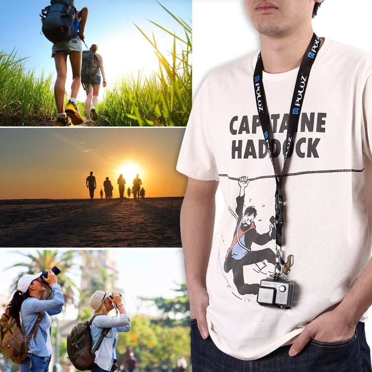 PULUZ 60cm Detachable Long Neck Strap Lanyard Sling for GoPro NEW HERO /HERO7 /6 /5 /5 Session /4 Session /4 /3+ /3 /2 /1, DJI Osmo Action, Xiaoyi and Other Action Cameras