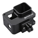 PULUZ Housing Shell CNC Aluminum Alloy Protective Cage with Insurance Frame for GoPro HERO(2018) /7 Black /6 /5(Black)