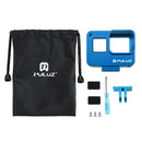 PULUZ Housing Shell CNC Aluminum Alloy Protective Cage with Insurance Frame for GoPro HERO(2018) /7 Black /6 /5(Blue)