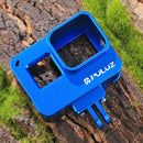 PULUZ Housing Shell CNC Aluminum Alloy Protective Cage with Insurance Frame for GoPro HERO(2018) /7 Black /6 /5(Blue)