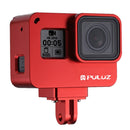 PULUZ Housing Shell CNC Aluminum Alloy Protective Cage with Insurance Frame for GoPro HERO(2018) /7 Black /6 /5(Red)