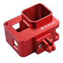 PULUZ Housing Shell CNC Aluminum Alloy Protective Cage with Insurance Frame for GoPro HERO(2018) /7 Black /6 /5(Red)