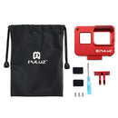 PULUZ Housing Shell CNC Aluminum Alloy Protective Cage with Insurance Frame for GoPro HERO(2018) /7 Black /6 /5(Red)