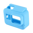 PULUZ Shock-proof Silicone Protective Case with Lens Cover for GoPro HERO(2018) /7 Black /6 /5 with Frame(Blue)