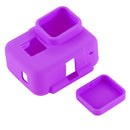 PULUZ Shock-proof Silicone Protective Case with Lens Cover for GoPro HERO(2018) /7 Black /6 /5 with Frame(Purple)