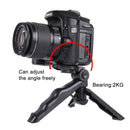 PULUZ Grip Folding Tripod Mount with Adapter & Screws for GoPro HERO10 Black / HERO9 Black / HERO8 Black / HERO7 /6 /5 /5 Session /4 Session /4 /3+ /3 /2 /1, Xiaoyi and Other Action Cameras, Load Max: 2kg(Black)