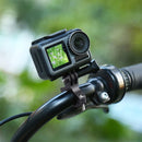 PULUZ Bike Handlebar Adapter Aluminum Mount for GoPro HERO10 Black / HERO9 Black / HERO8 Black /7 /6 /5 /5 Session /4 Session /4 /3+ /3 /2 /1, DJI Osmo Action, Xiaoyi and Other Action Cameras(Black)