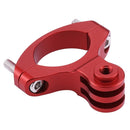 PULUZ Bike Handlebar Adapter Aluminum Mount for GoPro HERO10 Black / HERO9 Black / HERO8 Black /7 /6 /5 /5 Session /4 Session /4 /3+ /3 /2 /1, DJI Osmo Action, Xiaoyi and Other Action Cameras(Red)