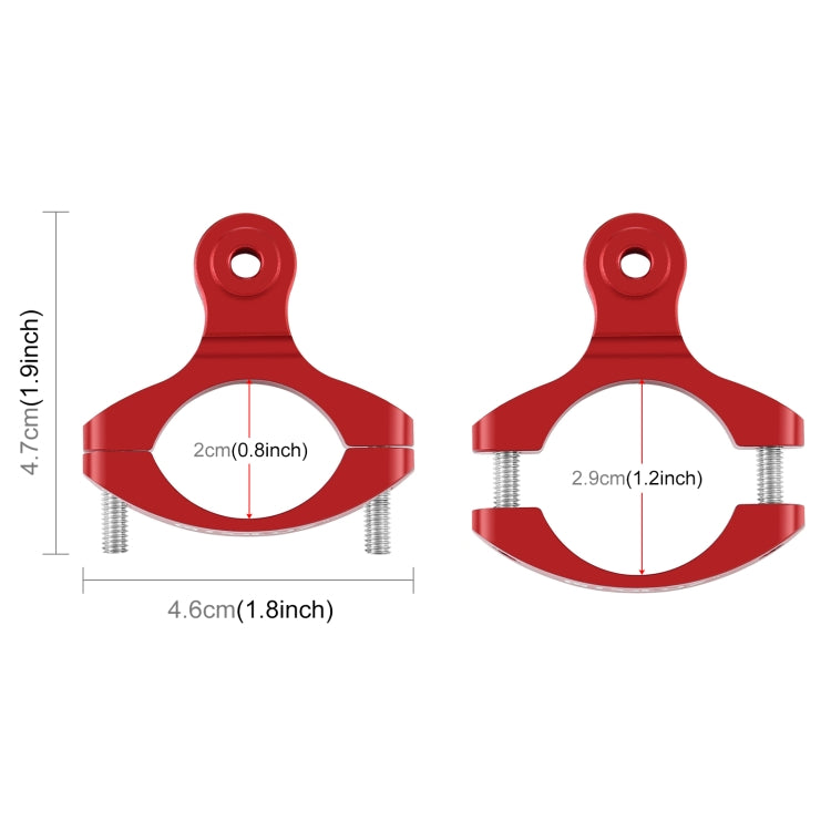 PULUZ Bike Handlebar Adapter Aluminum Mount for GoPro HERO10 Black / HERO9 Black / HERO8 Black /7 /6 /5 /5 Session /4 Session /4 /3+ /3 /2 /1, DJI Osmo Action, Xiaoyi and Other Action Cameras(Red)