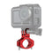 PULUZ Bike Handlebar Adapter Aluminum Mount for GoPro HERO10 Black / HERO9 Black / HERO8 Black /7 /6 /5 /5 Session /4 Session /4 /3+ /3 /2 /1, DJI Osmo Action, Xiaoyi and Other Action Cameras(Red)