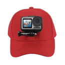 PULUZ Baseball Hat with J-Hook Buckle Mount & Screw for GoPro HERO10 Black /9 Black / HERO8 Black /7 /6 /5, DJI OSMO Action, Xiaoyi and Other Action Cameras(Red)