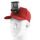 PULUZ Baseball Hat with J-Hook Buckle Mount & Screw for GoPro HERO10 Black /9 Black / HERO8 Black /7 /6 /5, DJI OSMO Action, Xiaoyi and Other Action Cameras(Red)