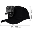 PULUZ Baseball Hat with J-Hook Buckle Mount & Screw for GoPro HERO10 Black /9 Black / HERO8 Black /7 /6 /5, DJI OSMO Action, Xiaoyi and Other Action Cameras(Black)