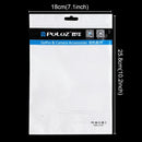 10 PCS PULUZ 25.8cm x 18cm Hang Hole Clear Front White Pearl Jewelry Zip Lock Packaging Bag (Size: L)