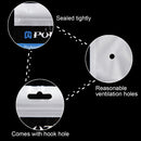 10 PCS PULUZ 25.8cm x 18cm Hang Hole Clear Front White Pearl Jewelry Zip Lock Packaging Bag (Size: L)