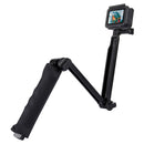 PULUZ 3-Way Grip Foldable Tripod Selfie-stick Extension Monopod for GoPro, Insta360 ONE R, DJI Osmo Action and Other Action Cameras, Length: 20-58cm
